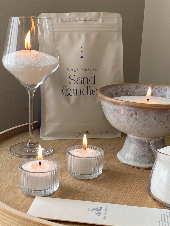 Pearled Candles, Wedding Candles, Gift Set for Christmas, Sand Granulated  Wax, Unique Candle 