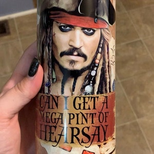 Johnny Depp Mega Pint Hearsay Skinny Tumbler with Straw