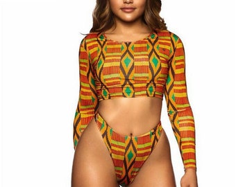 CrazycatZ@Womens Plus Size Tankini Sets Aztec Tribal Patterned Swimsuit Set
