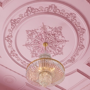 Paintable Lampshade Decorations, Circular Ceiling Decoration Kits, Ceiling Chandelier Decorations, Wall Decor Kits, French Chandelier Bases.