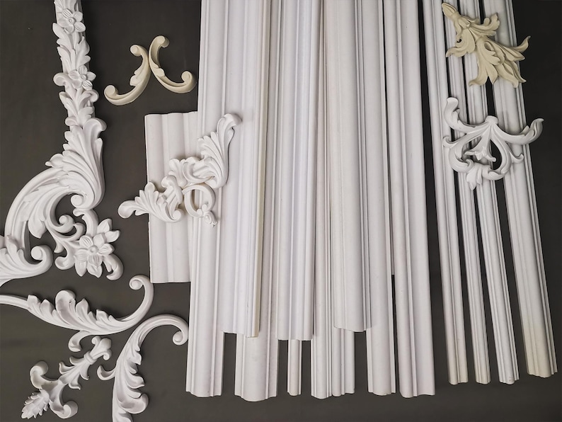Paintable Wall Moulding Kits, French Decorative Corner Kits, Pre-Cut Wall Panel Kits, Wall Decorations, Custom Sizes, Free Design. image 7