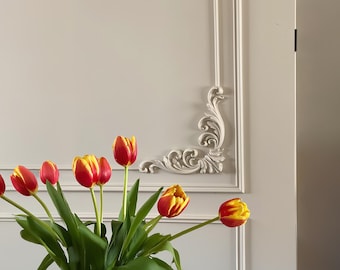 Overschilderbare wandpaneelset: doe-het-zelf decoratieve hoek, aangepaste formaten