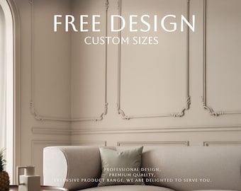 French-style decorative corner panel kits, paintable wall panels, pre-cut wall panel kits, DIY wall decoration, custom sizes, free design.