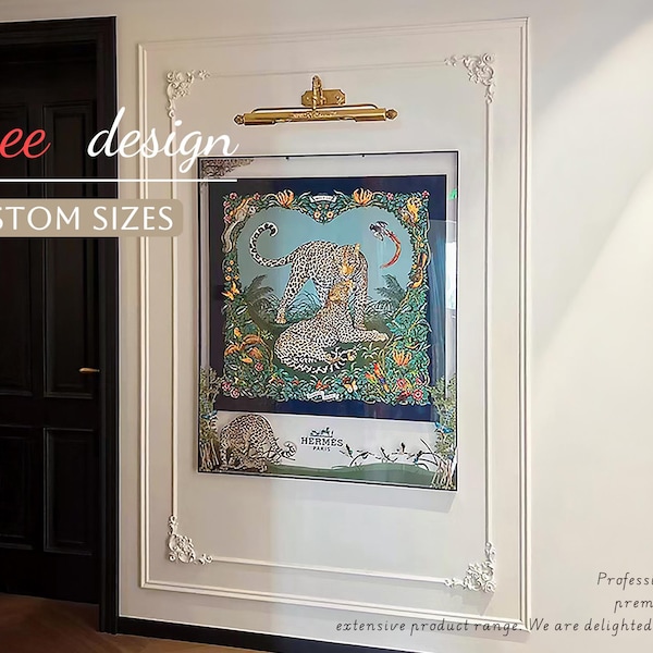 French Decorative Wall Panel Kit: Paintable DIY Corner Molding
