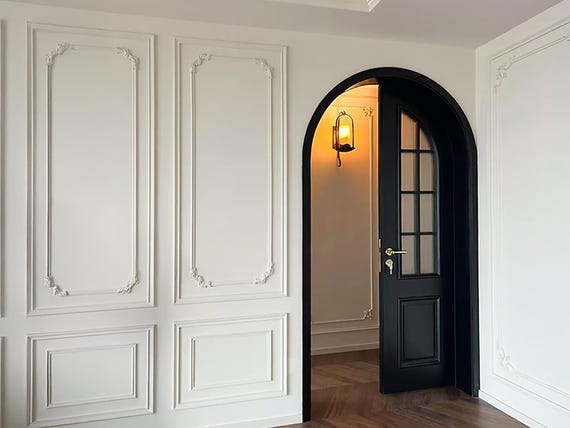 Paintable Wall Moulding Kits, French Decorative Corner Kits, Pre-Cut Wall Panel Kits, Wall Decorations, Custom Sizes, Free Design.