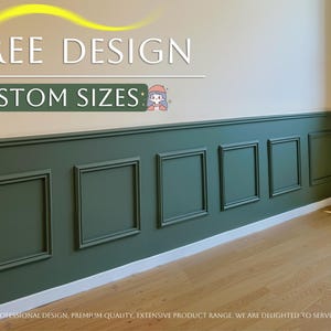 Lambrisering, overschilderbare Franse muurbekleding, voorgesneden muurbekledingssets, lambriseringsets, aangepaste formaten, gratis ontwerpen.