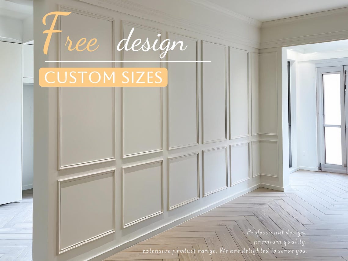 Paintable Wall Panel Kit: Pre-cut DIY Wall Decor - Etsy