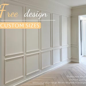 Wall panel kits, paintable wall decor, pre-cut wall decor kits, DIY wall decor, wall decor, custom sizes, free design.