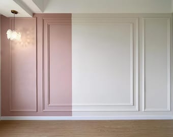 Pre-Cut French Wall Panel Kit: Paintable DIY Wall Decor