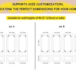 Paintable Wall Moulding Kits, French Decorative Corner Kits, Pre-Cut Wall Panel Kits, Wall Decorations, Custom Sizes, Free Design. image 3