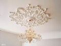 Circular Ceiling Decoration Kits, Paintable Decorations, Ceiling Chandelier Decorations, Wall Decor Kits, French Chandelier Bases.