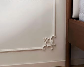 Decoratieve hoeksets plinten, overschilderbare wandpanelen, voorgesneden wandpaneelsets, doe-het-zelf wanddecoraties, aangepaste formaten, gratis ontwerp.