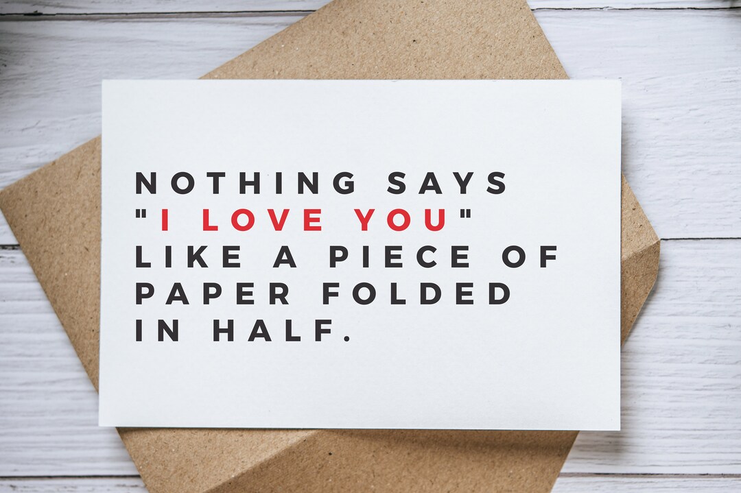 Funny I Love You Card Funny Greeting Card Funny Anniversary - Etsy