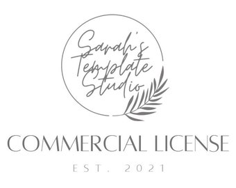 Commercial License for Sarah's Template Studio Digital Templates