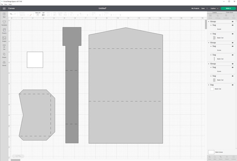 DIY Basic 5x7 Wedding Invitation Pocket Trifold Envelope Digital Template, svg dxf ai eps cdr paper cut laser cut Cameo Cricut 画像 6