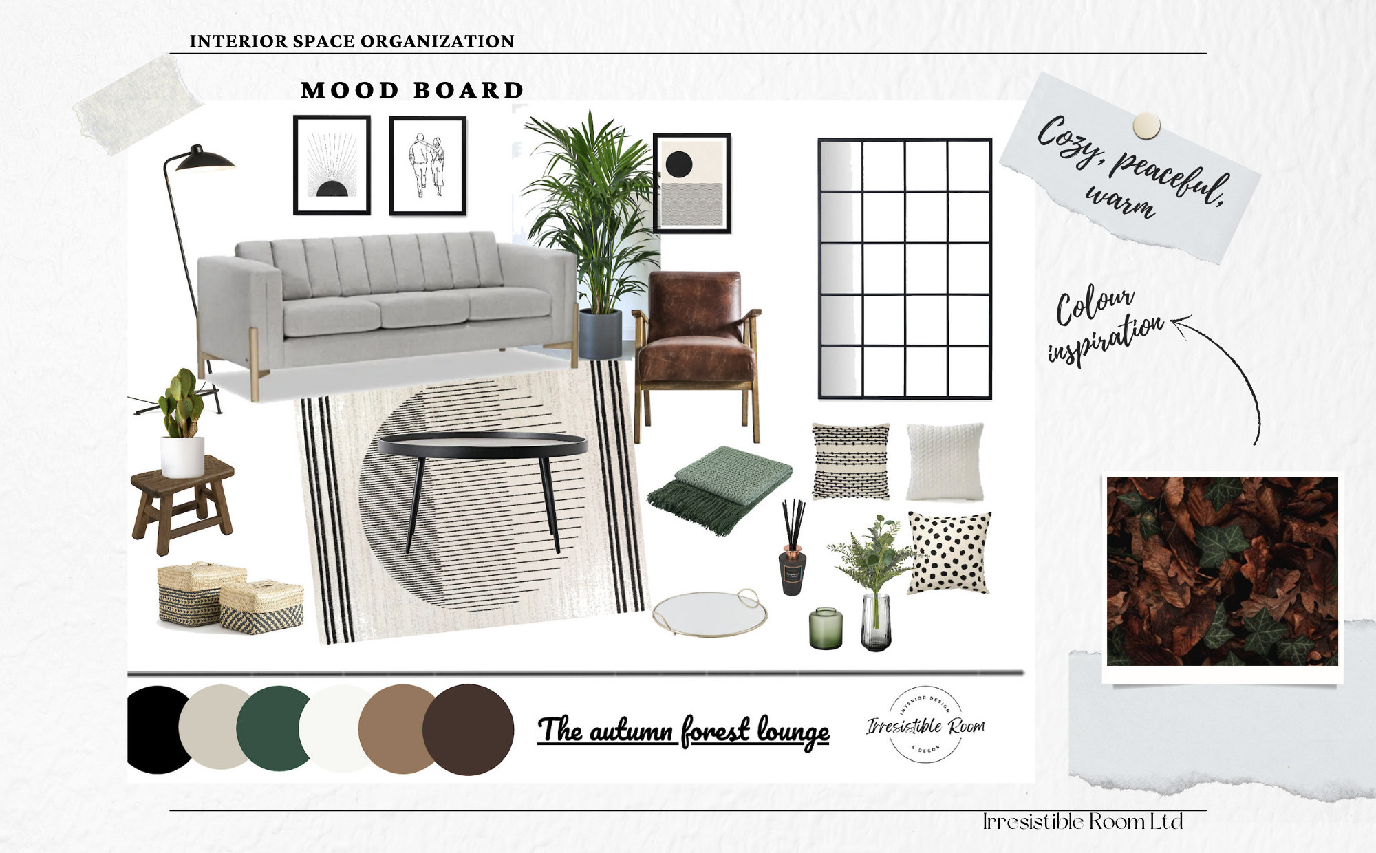 Living Room Mood Board Online Interior Design Services Urban Etsy
