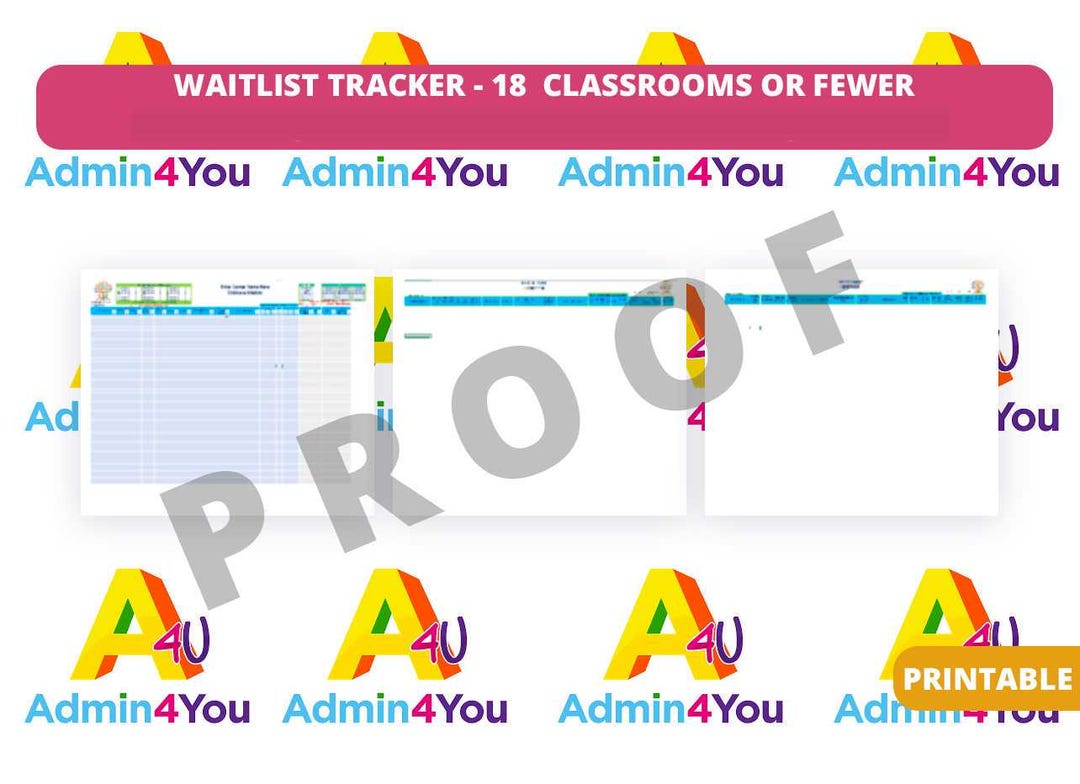 Waitlist Tracker 18 Classrooms or Fewer - Etsy