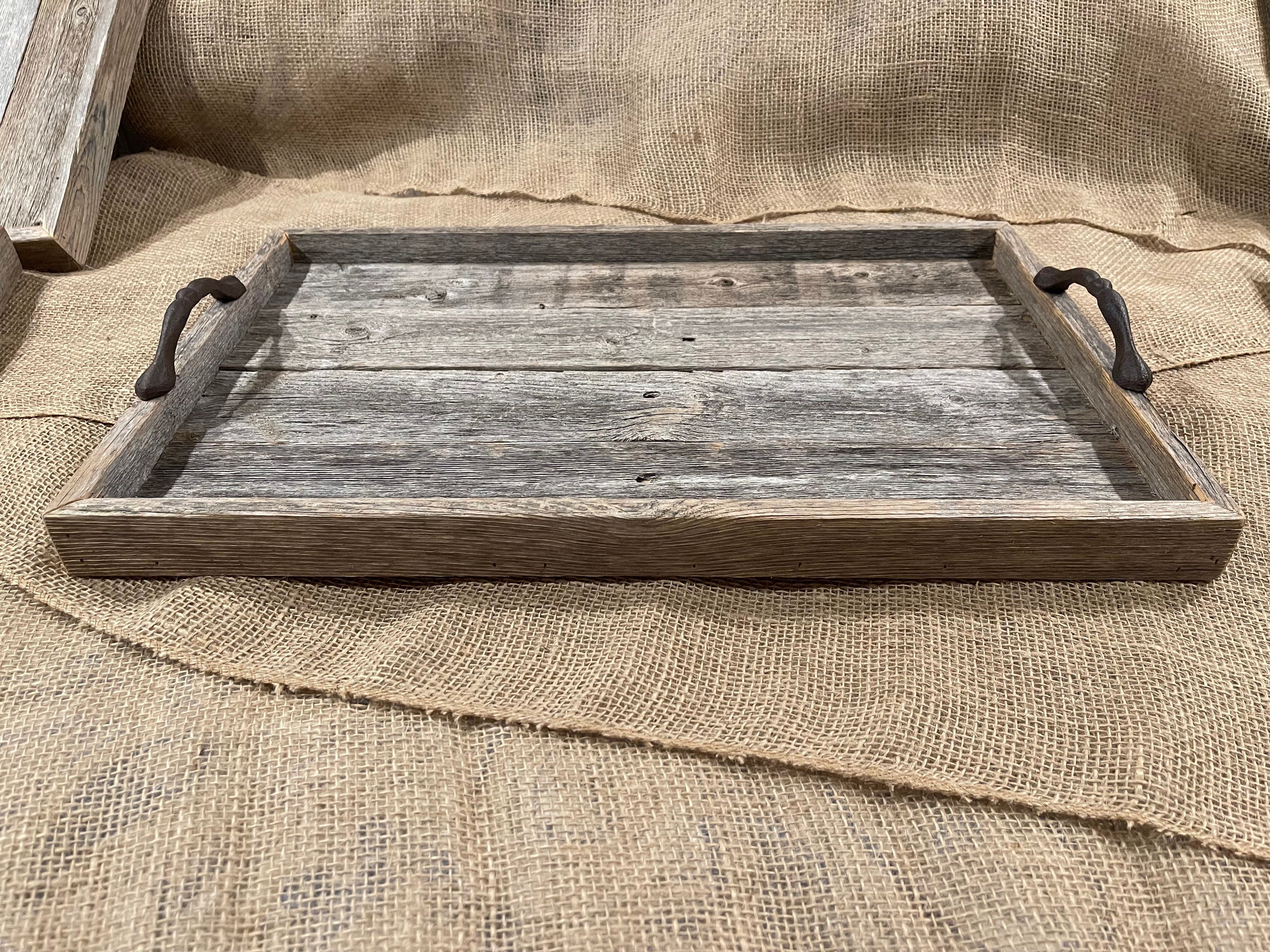 Decorative Tray, Barn Wood Serving Tray, Table Tray, Kitchen Decor, Gift,  Handpainted, Reclaimed, Chickadee, Distressed Upcycled Wood 