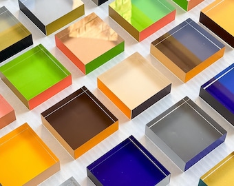 Handcrafted Acrylic Wall Blocks: 3D Geometric Cube Art