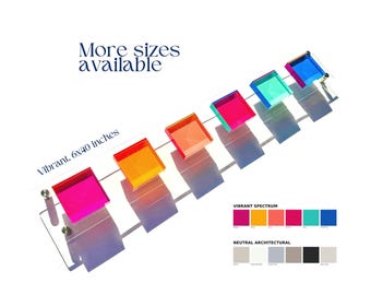 Acrylic Block Wall Art | Modern Color Sculpture, Custom Sizes