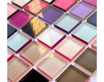 Acrylic Block Wall Art: Mystic Twilight & Urban Elegance, 6x6 inch (Set of 36)