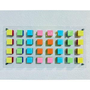 3D Cube Wall Art: Acrylic Panel Geometric Pop Art Decor