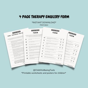 THERAPY Session Form DIGITAL Print Therapy Organisation outline Template Blank QUESTIONNAIRE Session