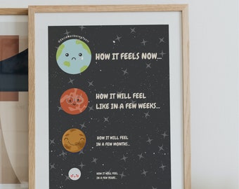 Affiche du tableau des sentiments, décoration de la salle de classe des enfants (impression numérique)