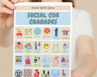 Jeu de charades Social Cue, support ASD imprimable (jeu numérique)