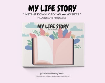 My Life Story Worksheet: Printable Journal Template (Digital Download)