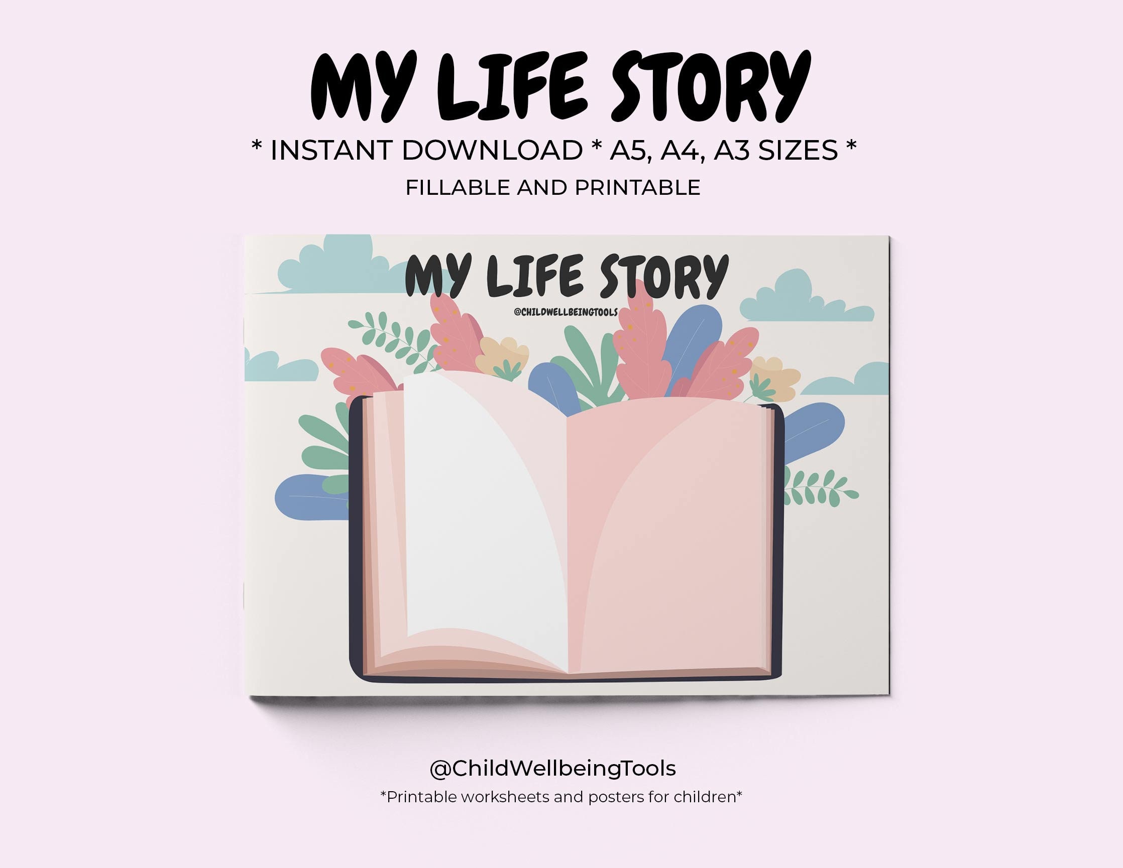 life story exploration printable worksheet children kids etsy