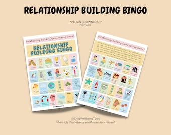 Relationship Building Bingo Game, Classroom Icebreaker (Digital Download)