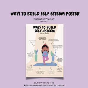 Self Esteem Poster for Children, Social Work Tool (digital Download) - Etsy