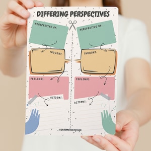 CONFLICT RESOLUTION Worksheet DIGITAL print Different Perspectives counsellor office social work psychology sociology teacher school print