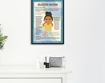 Affiche de mutisme sélectif | Impression informative pour moniteur, enseignant (téléchargement numérique)