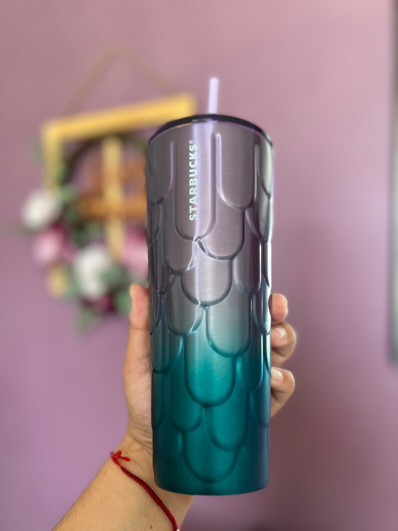 Starbucks Twilight Ombré Mermaid Scale Stainless Steel 24oz Etsy