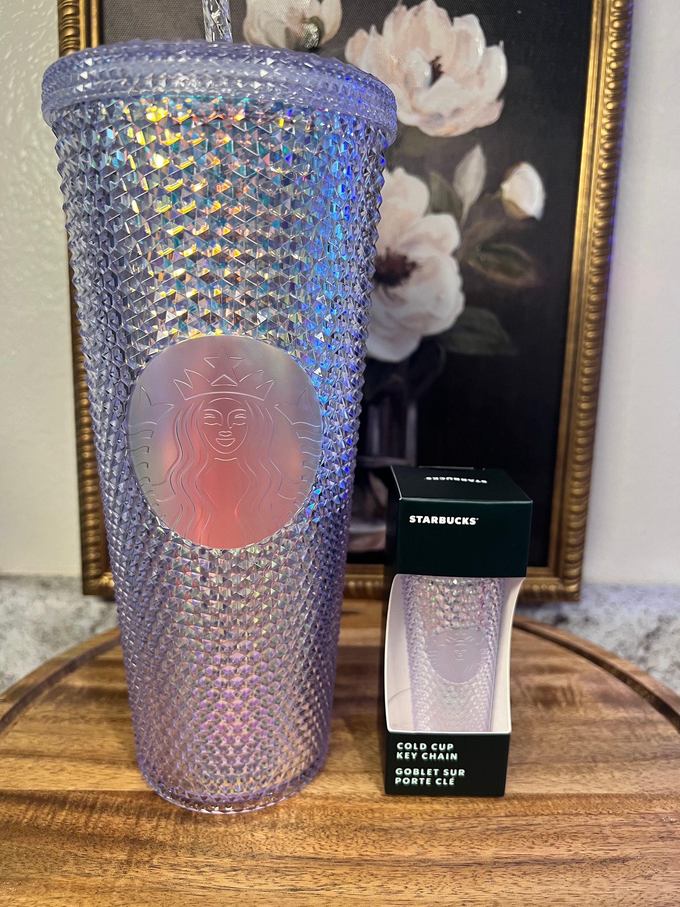 Starbucks Studded Rose Gold Jeweled Coffee Tumbler Cold Cup Venti 24 oz