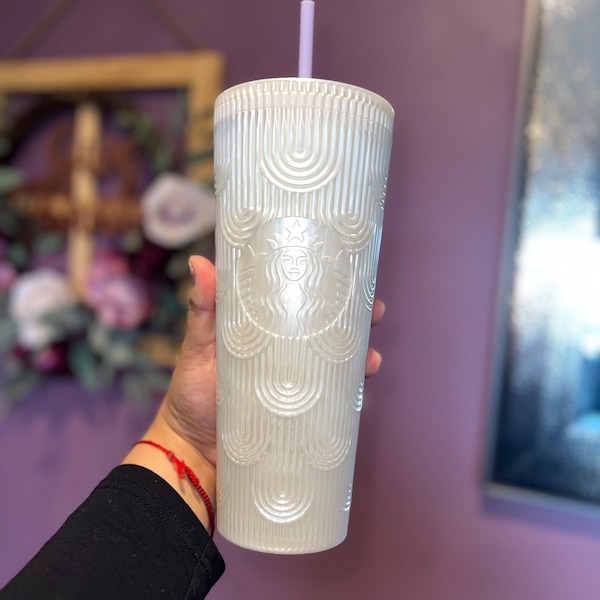 Starbucks White Pearl Tumbler 2023 Etsy