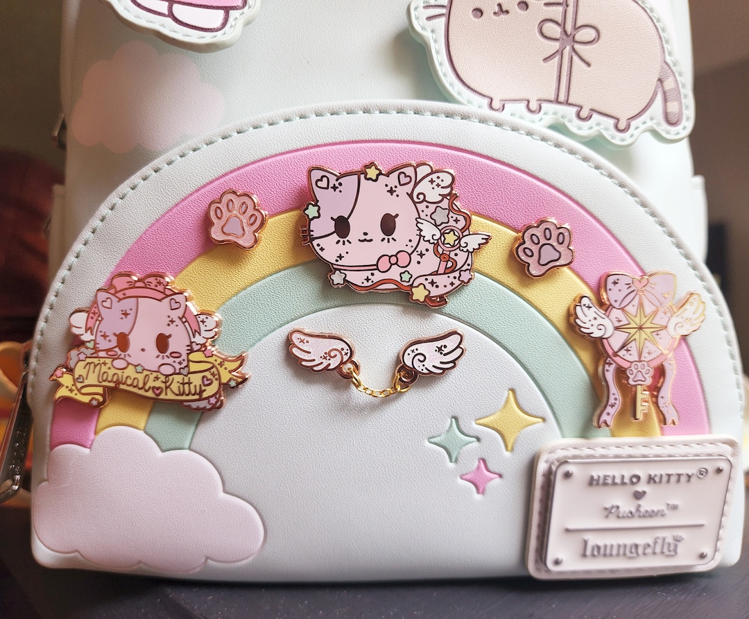 Magical Girl Enamel Pins: Kawaii Pastel Cat Lapel Pins - Etsy