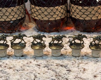 Vintage Blanton's Bourbon Bottle Stopper: Jockey Horse individuals and  (Set of 8 Available)