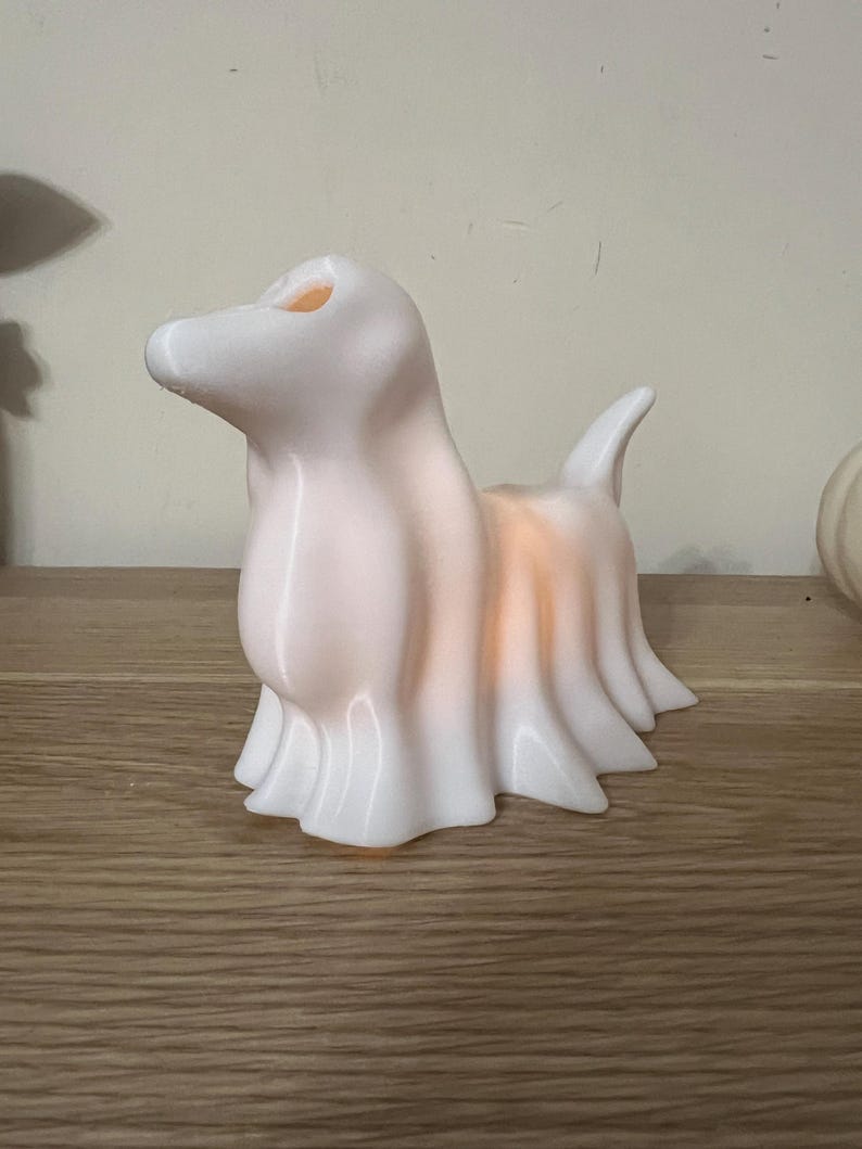 Ghost Dogs With LED Tea Lights Halloween Decor for Dog Lovers Office