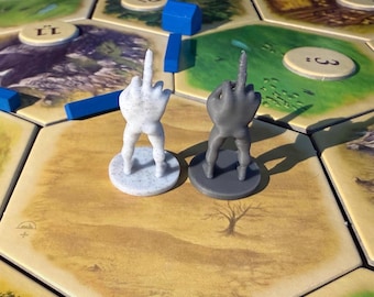 Catan Robber Middle Finger Man Funny Replacement Piece