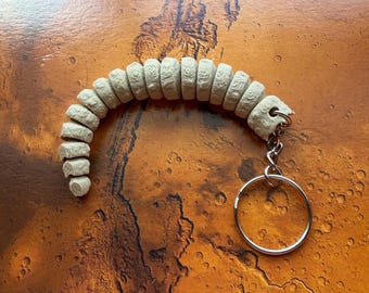 Llavero articulado de gusano de arena, juguete antiestrés flexible impreso en 3D, dije de gusano del desierto de ciencia ficción para mochila, dije para bolso, regalo para geeks