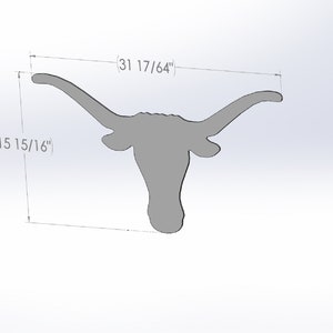 Fichier DXF de signe mural de Longhorn