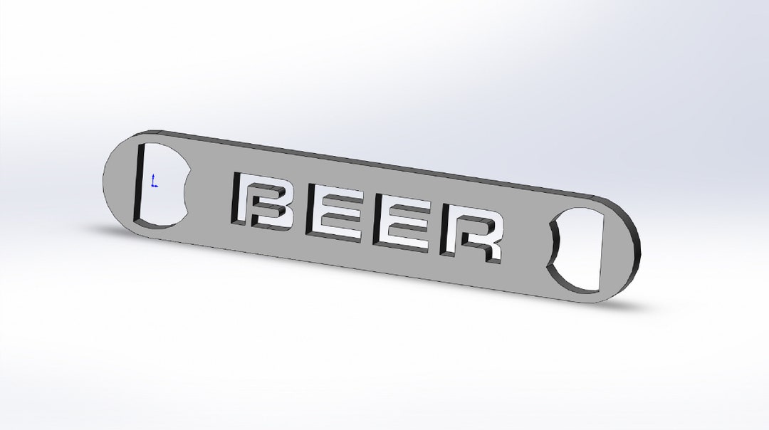 BEER Branded Bottle Opener DXF File Etsy