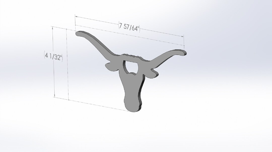Longhorn Bottle Opener DXF File Etsy