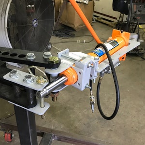 DXF Files and Drawings - hydraulic conversion using 8 ton air over hydraulic ram for JD2 Model 32 pipe bender - DIGITAL FILE