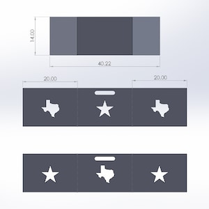 Texas and Stars Firepit DXF Files - DIGITAL FILE