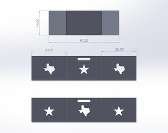 Texas e Stars Firepit DXF File