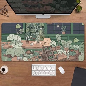 Large Cute anime Art Multi-Size Mouse Pad desk mat, desk accessories, desk pad - cute desk mat - keyboard mat - desk decor - desk mat gaming